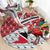 Trinidad and Tobago Christmas Round Carpet Christmas Bird Santa and Reindeer Design - Wonder Print Shop