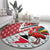 Trinidad and Tobago Christmas Round Carpet Christmas Bird Santa and Reindeer Design - Wonder Print Shop