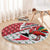 Trinidad and Tobago Christmas Round Carpet Christmas Bird Santa and Reindeer Design - Wonder Print Shop