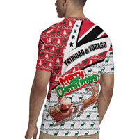 Trinidad and Tobago Christmas Rugby Jersey Christmas Bird Santa and Reindeer Design - Wonder Print Shop