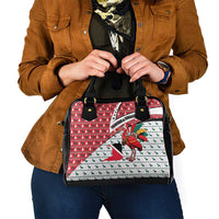 Trinidad and Tobago Christmas Shoulder Handbag Christmas Bird Santa and Reindeer Design - Wonder Print Shop