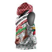 Trinidad and Tobago Christmas Sleeveless Hoodie Christmas Bird Santa and Reindeer Design - Wonder Print Shop