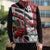 Trinidad and Tobago Christmas Sleeveless Puffer Jacket Christmas Bird Santa and Reindeer Design - Wonder Print Shop