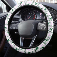 Trinidad and Tobago Christmas Steering Wheel Cover Christmas Bird Santa and Reindeer Design - Wonder Print Shop