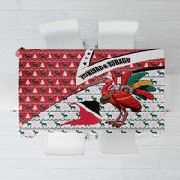 Trinidad and Tobago Christmas Tablecloth Christmas Bird Santa and Reindeer Design - Wonder Print Shop