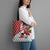 Trinidad and Tobago Christmas Tote Bag Christmas Bird Santa and Reindeer Design - Wonder Print Shop