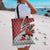 Trinidad and Tobago Christmas Tote Bag Christmas Bird Santa and Reindeer Design - Wonder Print Shop