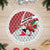 Trinidad and Tobago Christmas Tree Skirt Christmas Bird Santa and Reindeer Design - Wonder Print Shop