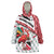 Trinidad and Tobago Christmas Wearable Blanket Hoodie Christmas Bird Santa and Reindeer Design - Wonder Print Shop