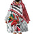 Trinidad and Tobago Christmas Wearable Blanket Hoodie Christmas Bird Santa and Reindeer Design - Wonder Print Shop
