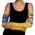 Barbados Christmas Arm Sleeves with Blue Yellow Xmas Trident Santa and Reindeer - Wonder Print Shop