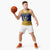 Barbados Christmas Basketball Jersey with Blue Yellow Xmas Trident Santa and Reindeer - Wonder Print Shop