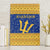 Barbados Christmas Canvas Wall Art with Blue Yellow Xmas Trident Santa and Reindeer - Wonder Print Shop