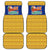 Barbados Christmas Car Mats with Blue Yellow Xmas Trident Santa and Reindeer - Wonder Print Shop