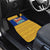 Barbados Christmas Car Mats with Blue Yellow Xmas Trident Santa and Reindeer - Wonder Print Shop