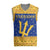 Barbados Christmas Knitted V-Neck Vest with Blue Yellow Xmas Trident Santa and Reindeer - Wonder Print Shop