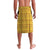 Barbados Christmas Lavalava with Blue Yellow Xmas Trident Santa and Reindeer - Wonder Print Shop