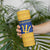 Barbados Christmas Skinny Tumbler with Blue Yellow Xmas Trident Santa and Reindeer - Wonder Print Shop