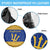 Barbados Christmas Spare Tire Cover with Blue Yellow Xmas Trident Santa and Reindeer - Wonder Print Shop