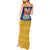 Barbados Christmas Tank Maxi Dress with Blue Yellow Xmas Trident Santa and Reindeer - Wonder Print Shop
