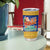 Barbados Christmas Tumbler Cup with Blue Yellow Xmas Trident Santa and Reindeer - Wonder Print Shop