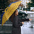 Barbados Christmas Umbrella with Blue Yellow Xmas Trident Santa and Reindeer - Wonder Print Shop