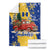 Barbados Christmas Blanket with Blue Yellow Xmas Snowflakes Red Truck and Coat of Arms - Wonder Print Shop