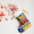 Barbados Christmas Stocking with Blue Yellow Xmas Snowflakes Red Truck and Coat of Arms - Wonder Print Shop