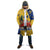 Barbados Christmas Cloak with Blue Yellow Xmas Snowflakes Red Truck and Coat of Arms - Wonder Print Shop