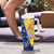 Barbados Christmas Tumbler With Handle with Blue Yellow Xmas Snowflakes Red Truck and Coat of Arms - Wonder Print Shop