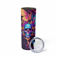 Fantasy Skull with Butterflies Skinny Tumbler Love me or hate me i'm still gonna shine - Wonder Print Shop