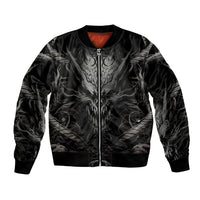 Demon Skull Bomber Jacket Always be yourself unless you can be a Dragon then always be a Dragon - Wonder Print Shop