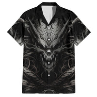Demon Skull Family Matching Short Sleeve Bodycon Dress and Hawaiian Shirt Always be yourself unless you can be a Dragon then always be a Dragon - Wonder Print Shop