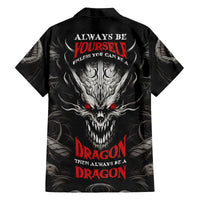 Demon Skull Family Matching Summer Maxi Dress and Hawaiian Shirt Always be yourself unless you can be a Dragon then always be a Dragon - Wonder Print Shop