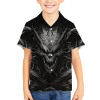 Demon Skull Hawaiian Shirt Always be yourself unless you can be a Dragon then always be a Dragon - Wonder Print Shop