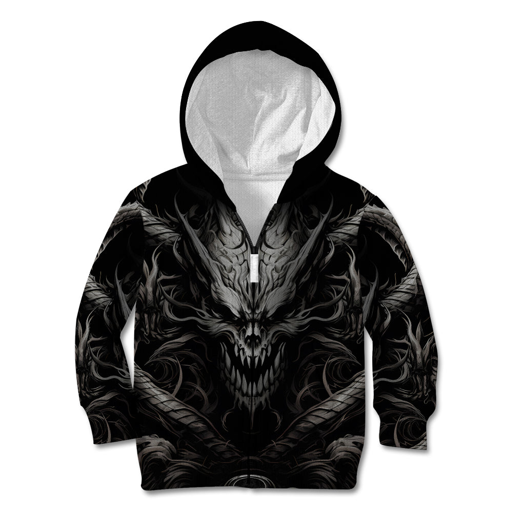 Demon Skull Kid Hoodie Always be yourself unless you can be a Dragon then always be a Dragon - Wonder Print Shop