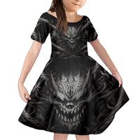 Demon Skull Kid Short Sleeve Dress Always be yourself unless you can be a Dragon then always be a Dragon - Wonder Print Shop