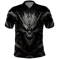 Demon Skull Polo Shirt Always be yourself unless you can be a Dragon then always be a Dragon - Wonder Print Shop