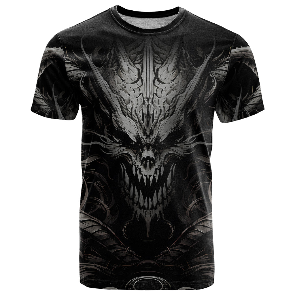 Demon Skull T Shirt Always be yourself unless you can be a Dragon then always be a Dragon - Wonder Print Shop
