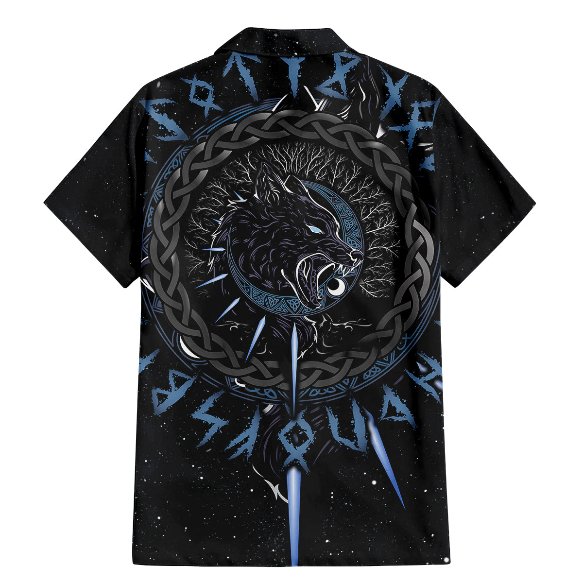 Skoll and Hati Viking Wolfs Family Matching Mermaid Dress and Hawaiian Shirt - Wonder Print Shop