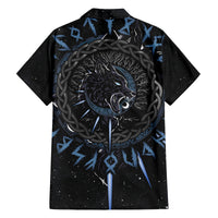 Skoll and Hati Viking Wolfs Family Matching Off Shoulder Long Sleeve Dress and Hawaiian Shirt - Wonder Print Shop