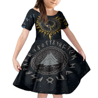 Skoll and Hati Viking Wolfs Family Matching Puletasi Dress and Hawaiian Shirt - Wonder Print Shop