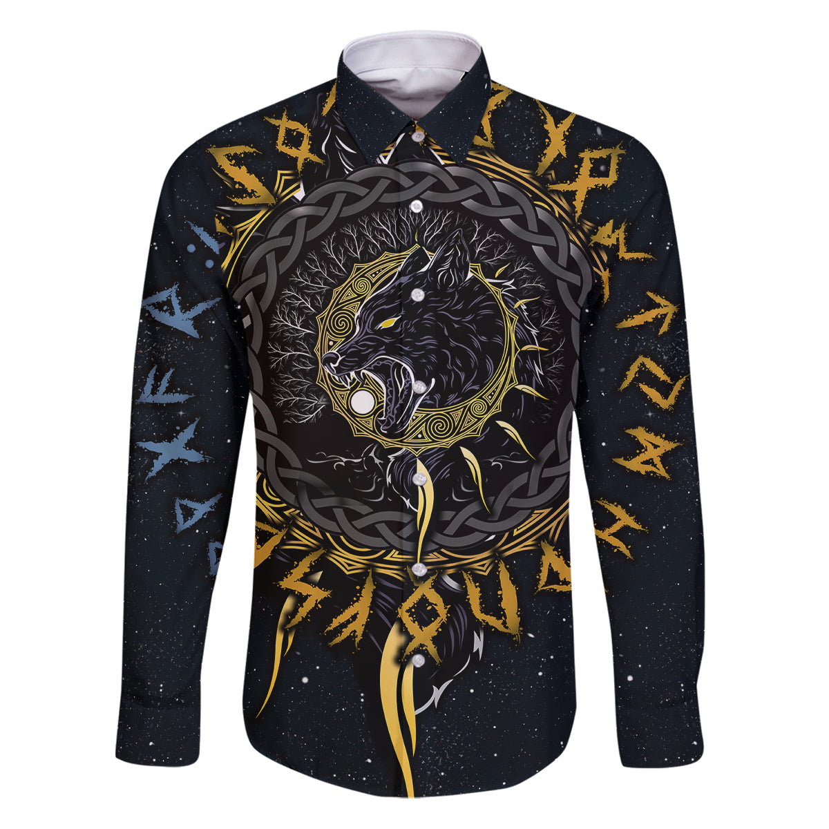 Skoll and Hati Viking Wolfs Family Matching Puletasi Dress and Hawaiian Shirt - Wonder Print Shop