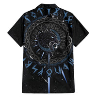 Skoll and Hati Viking Wolfs Family Matching Short Sleeve Bodycon Dress and Hawaiian Shirt - Wonder Print Shop