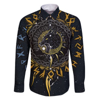 Skoll and Hati Viking Wolfs Family Matching Short Sleeve Bodycon Dress and Hawaiian Shirt - Wonder Print Shop