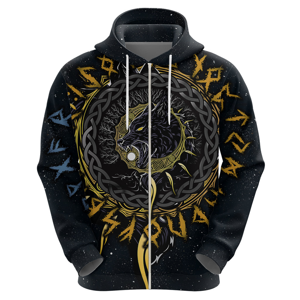 Skoll and Hati Viking Wolfs Hoodie - Wonder Print Shop