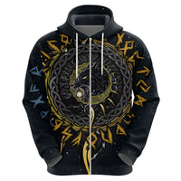 Skoll and Hati Viking Wolfs Hoodie - Wonder Print Shop