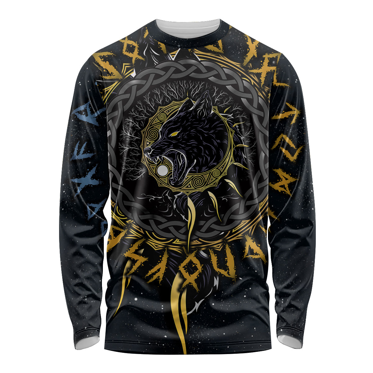 Skoll and Hati Viking Wolfs Long Sleeve Shirt - Wonder Print Shop