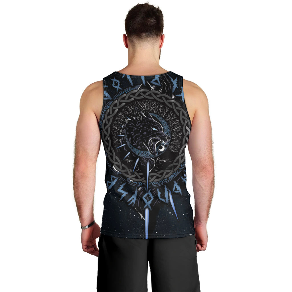 Skoll and Hati Viking Wolfs Men Tank Top - Wonder Print Shop
