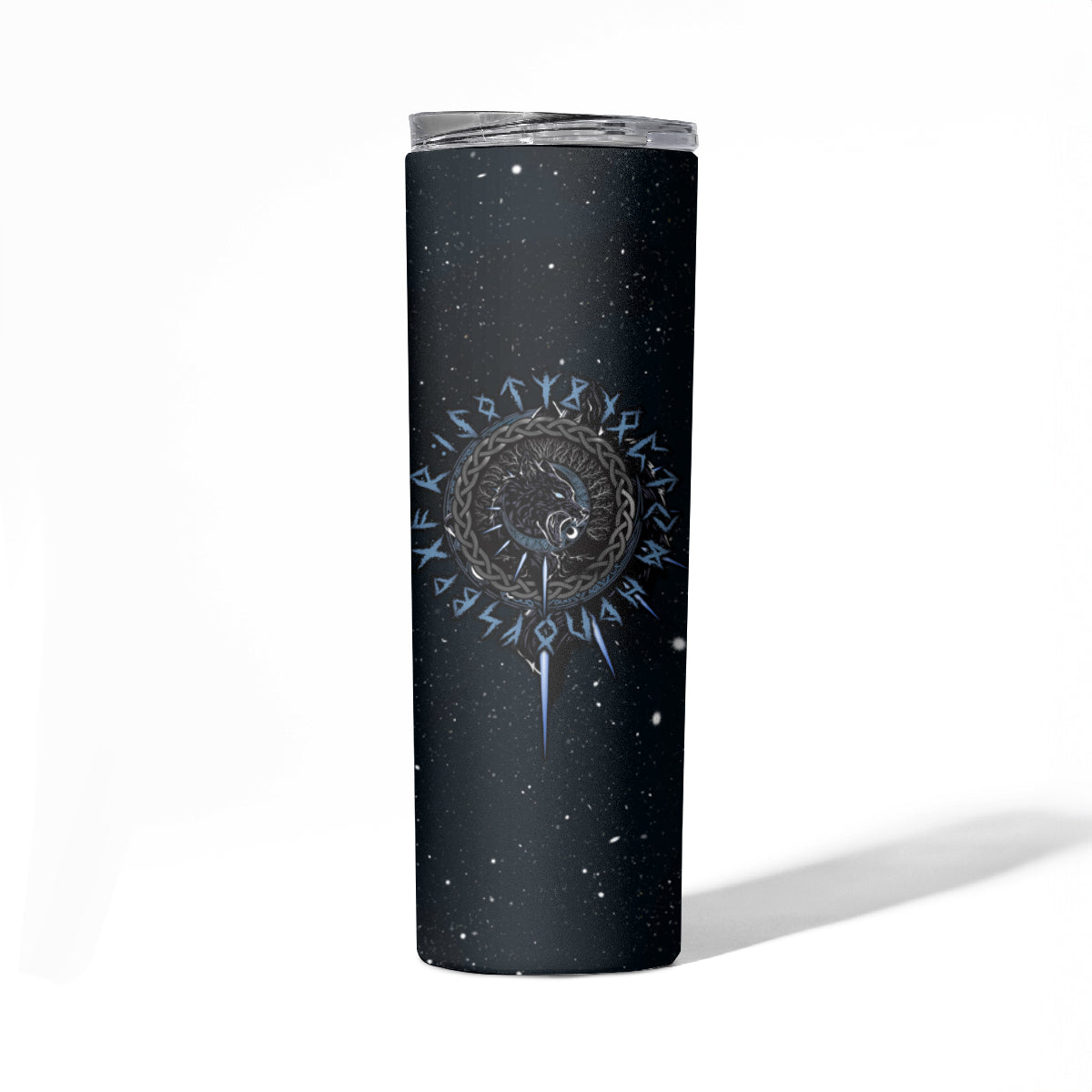 Skoll and Hati Viking Wolfs Skinny Tumbler - Wonder Print Shop